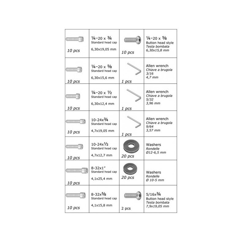 Kit de tornillería Geoptik Kit de tornillería Geoptik