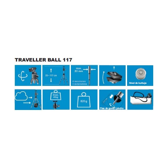 Trípode HAMA Traveller Ball 117