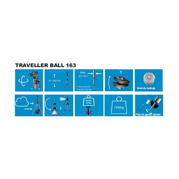 Trípode HAMA Traveller Ball 163