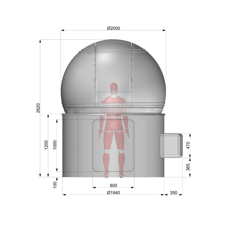 Cúpula ScopeDome automatizada de 2m... Cúpula ScopeDome automatizada de 2m...