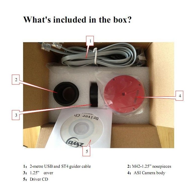 Cámara CCD ZWO ASI174MM Monocromo