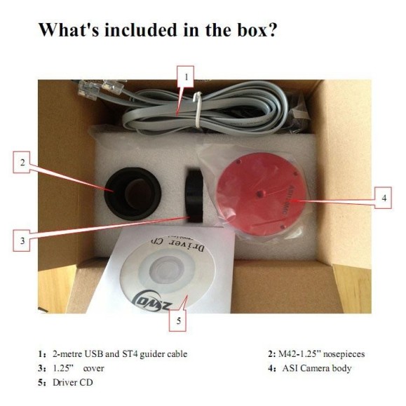 Cámara CCD ZWO ASI174MM Monocromo