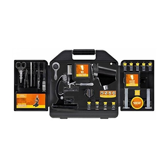 Kit microscopio National Geographic 300x 1200x con caja 9118100