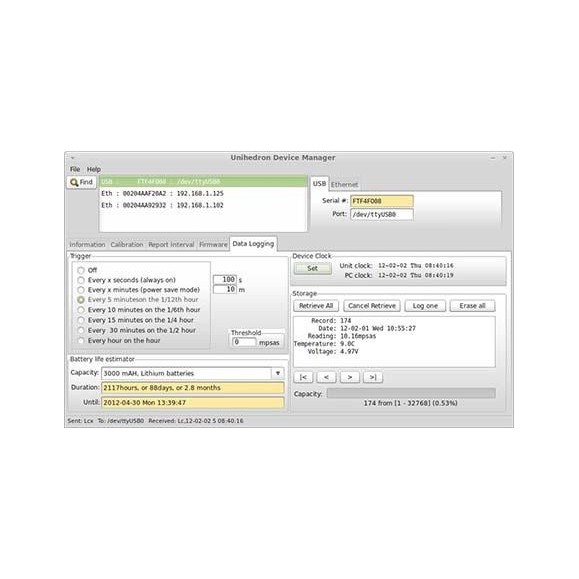 Medidor de Calidad de cielo Unihedron SQM-LU-DL conexión USB con Datalogger