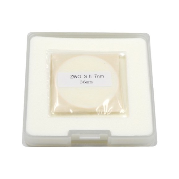 Juego de filtros ZWO banda estrecha Ha, SII y OIII 7nm 36mm no montados