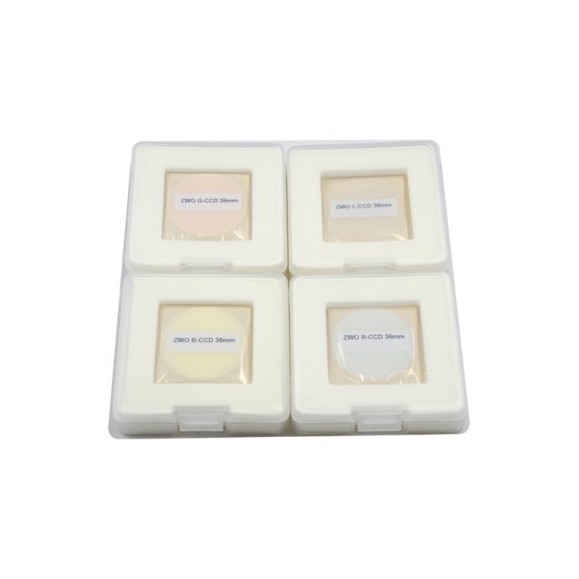 Juego de filtros ZWO LRGB 36mm no montados