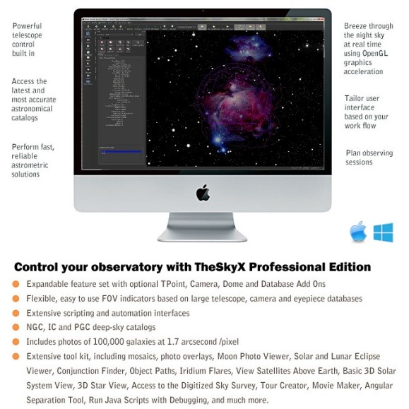 Programa The SkyX Professional Software Bisque