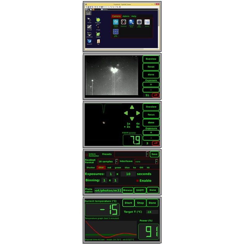 Pantalla LCD para cámara CCD autónoma...