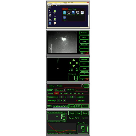 Pantalla LCD para cámara CCD autónoma ASTREL