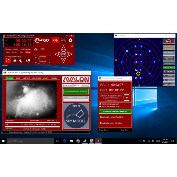 Sistema de control de telescopios Avalon StarGo GoTo Wifi