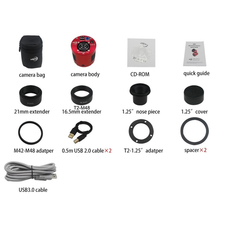 Cámara CCD ZWO ASI 294MC PRO Color... Cámara CCD ZWO ASI 294MC PRO Color...