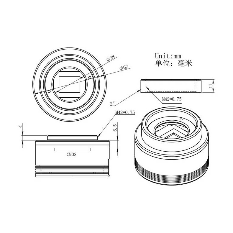 Cámara CMOS ZWO ASI 183MC Color