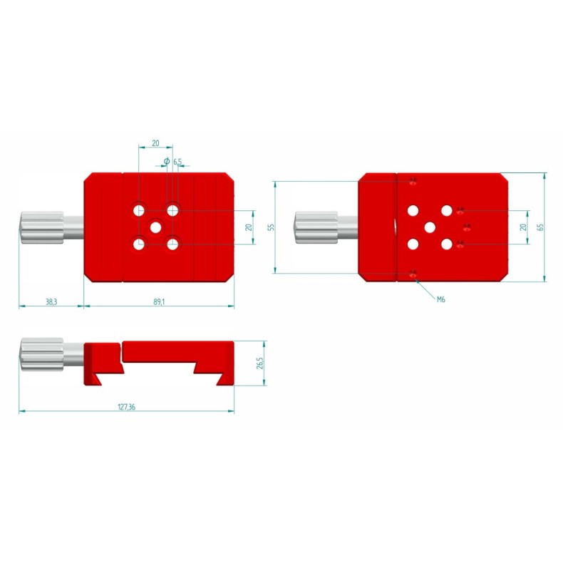 Soporte de cola de milano...