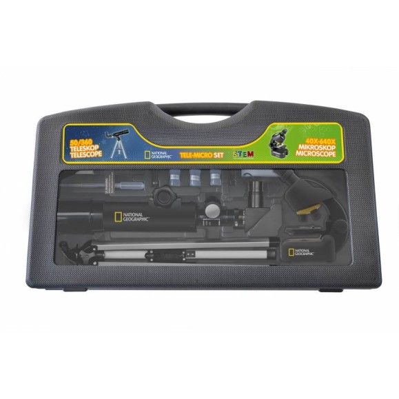 Kit microscopio telescopio National Geographic con maleta 9118200