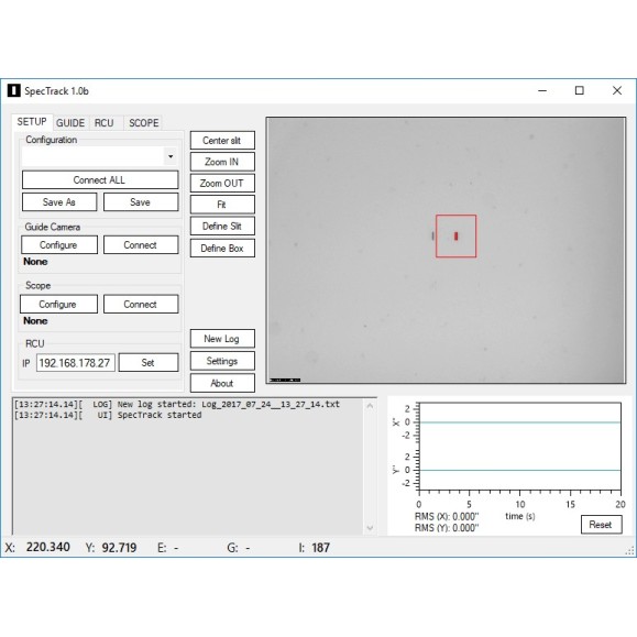 SpecTrack, software de autoguiado para Espectroscopía