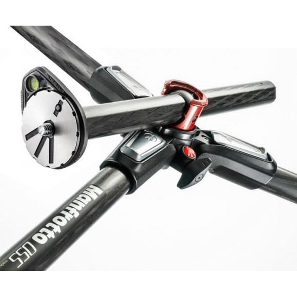 Trípode de Fibra de Carbono/Magnesio Manfrotto 055CXPRO3 de 3 Secciones