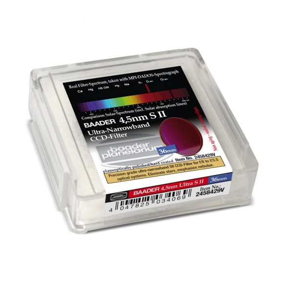 Filtro Baader CCD S-II Ultra Narrowband 4.5nm redondo 36 mm Ø sin montar