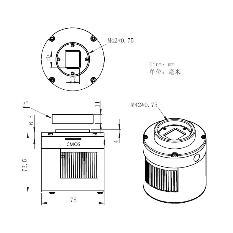 Cámara ZWO ASI533MC Pro color Cámara ZWO ASI533MC Pro color