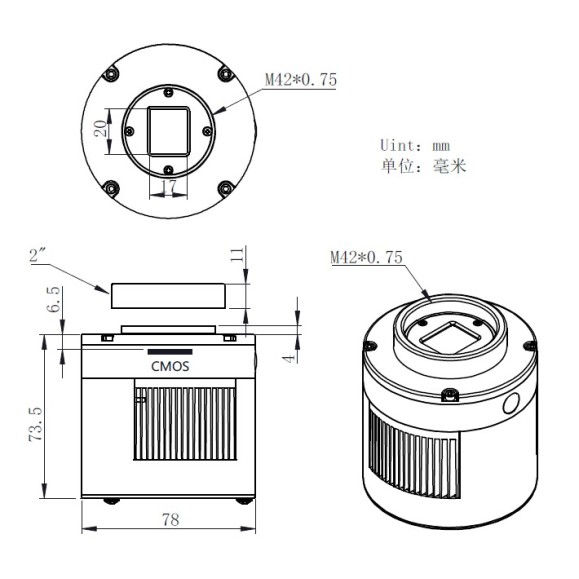 Cámara ZWO ASI533MC Pro color