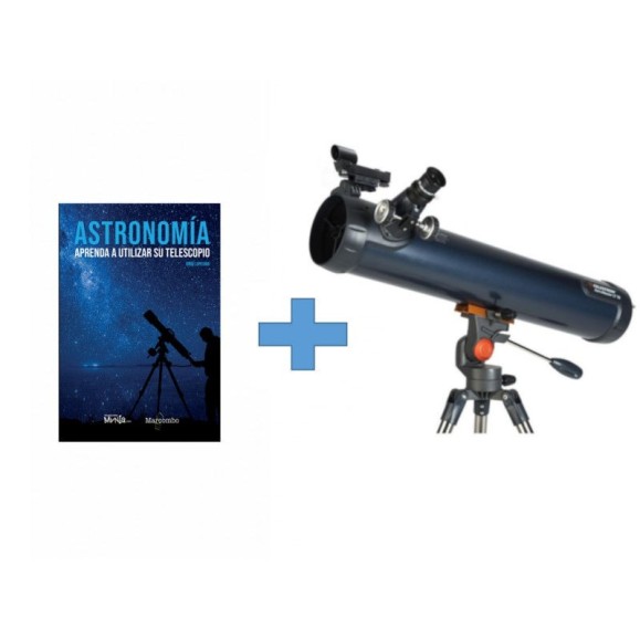Telescopio Celestron Astromaster LT 76 AZ 31036 con libro para aprender uso telescopio