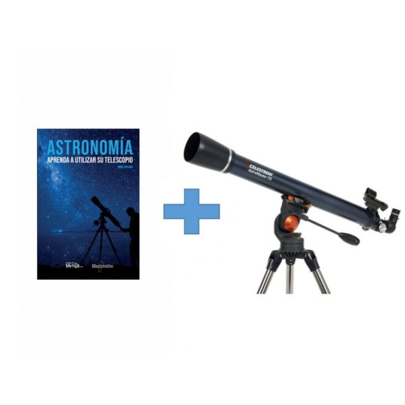 Telescopio Celestron AstroMaster 70 AZ 21061 con libro para aprender uso telescopio