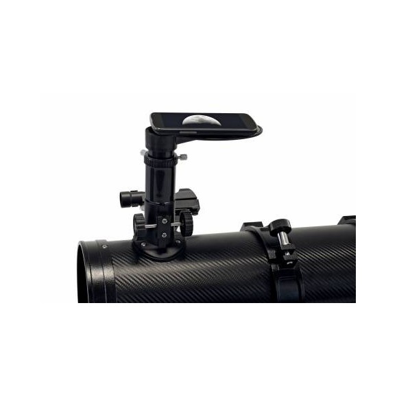 Telescopio reflector Bresser Venus 76/700 AZ con adaptador para smartphone y filtro solar