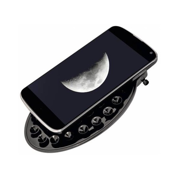 Telescopio reflector Bresser Venus 76/700 AZ con adaptador para smartphone y filtro solar