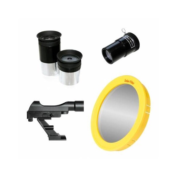 Telescopio reflector Bresser Venus 76/700 AZ con adaptador para smartphone y filtro solar