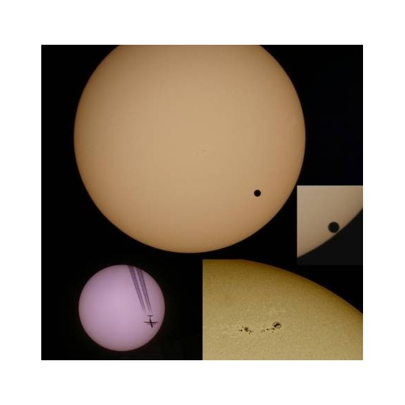 Telescopio reflector Bresser Venus 76/700 AZ con adaptador para smartphone y filtro solar