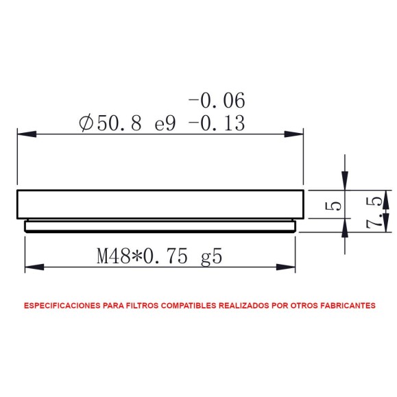 Rueda portafiltros EFW ZWO 5 posiciones 5x50.8mm (2”)