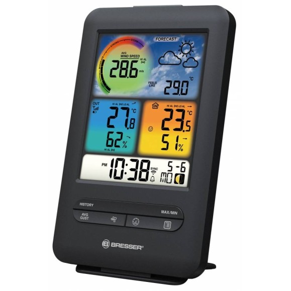Anemómetro profesional WIFI 3-en-1 BRESSER con Pantalla a Color