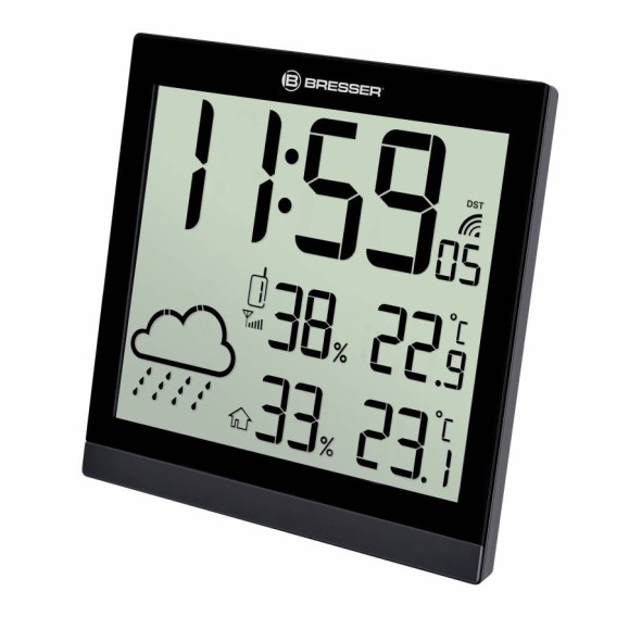 Reloj meteorológico BRESSER TemeoTrend JC LCD negro