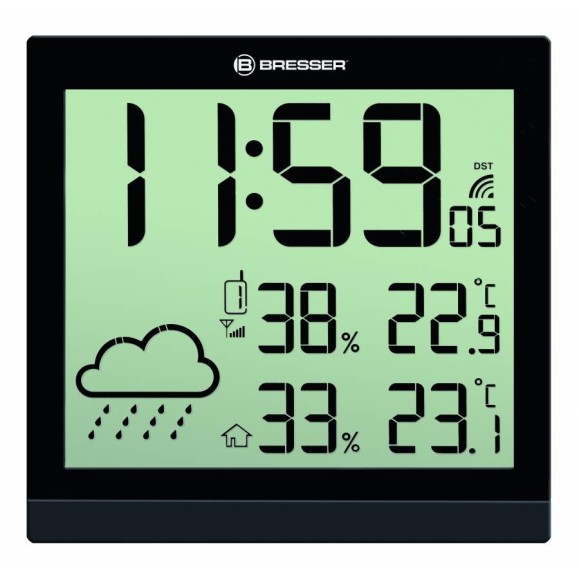 Reloj meteorológico BRESSER TemeoTrend JC LCD negro