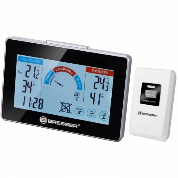 Radio termómetro / higrómetro BRESSER con función recomendación de ventilación