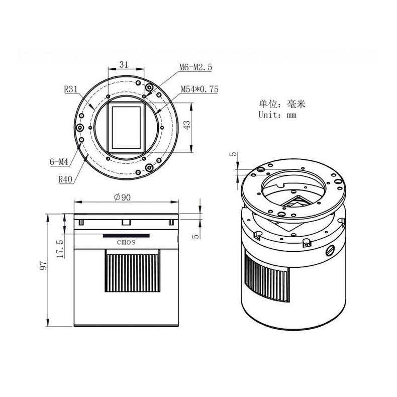 Cámara astronómica refrigerada ZWO...