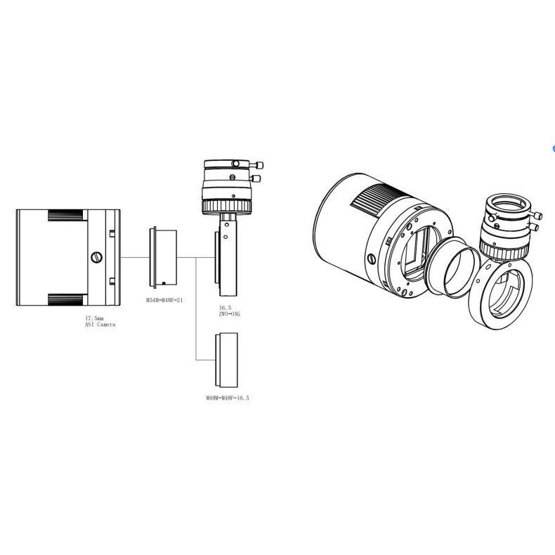Cámara astronómica refrigerada ZWO...