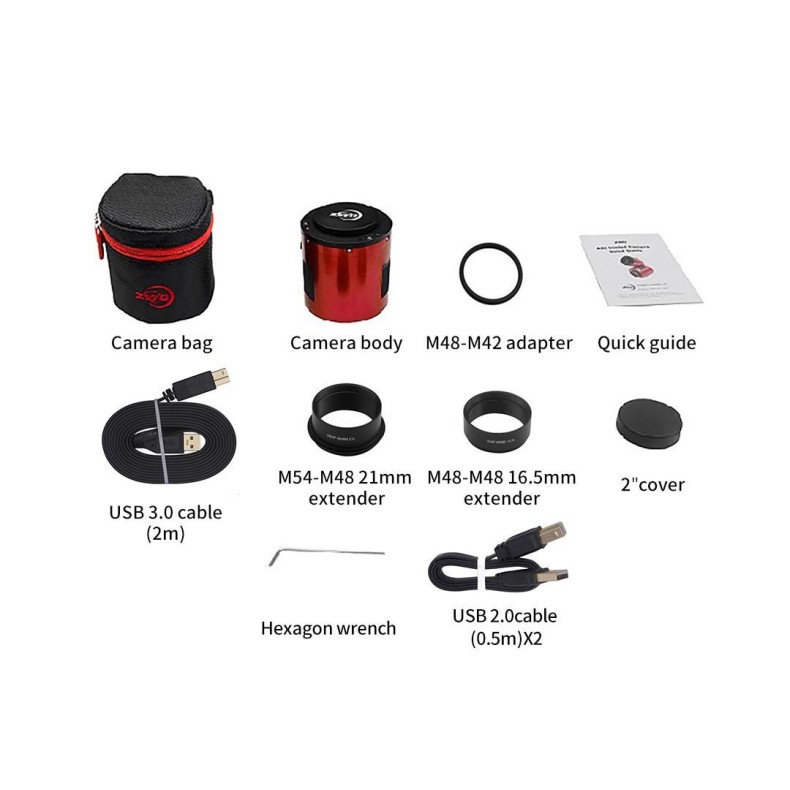 Cámara astronómica refrigerada ZWO...