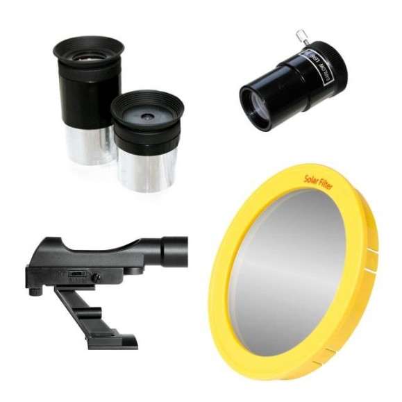 Telescopio reflector Bresser Spica NT-130/1000 EQ3 con filtro solar y adaptador para smartphone