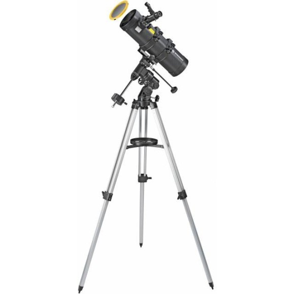 Telescopio reflector Bresser Spica NT-130/1000 EQ3 con filtro solar y adaptador para smartphone