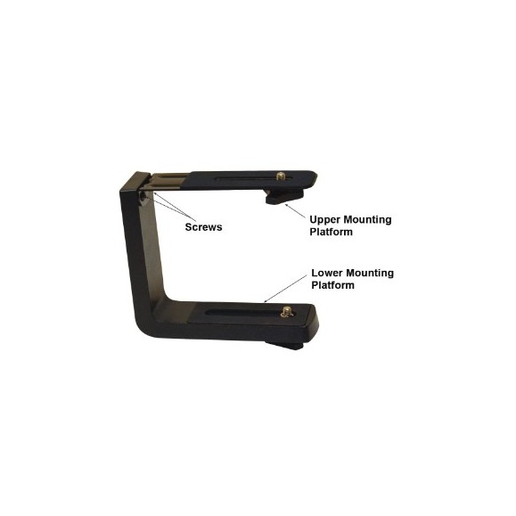 Cola de milano en forma de L con tornillo de 1/4"