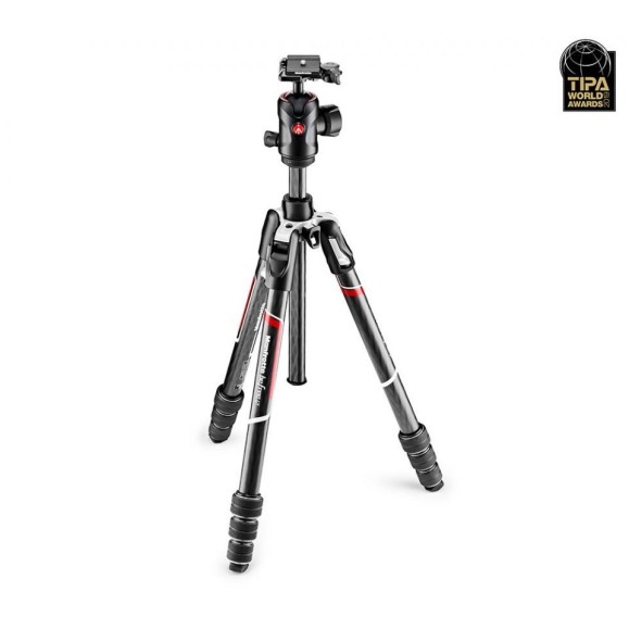 Tripode Manfrotto Befree GT twist lock carbono Negro
