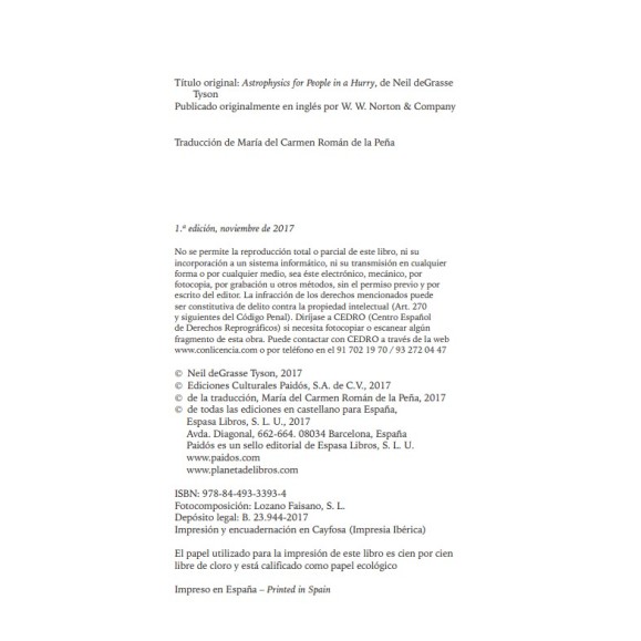 Astrofísica para gente con prisas