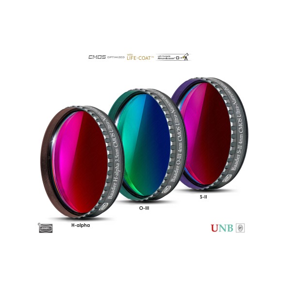 Set de 3 Ultra-Narrowband-Filter-Set 2" – CMOS-optimized (H-alpha / O-III / S-II)