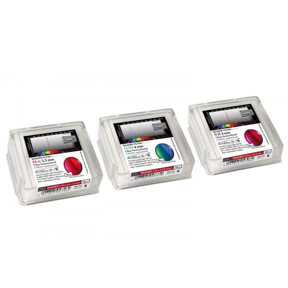 Set de 3 Ultra-Narrowband-Filter-Set 36 mm – CMOS-optimized (H-alpha / O-III / S-II)