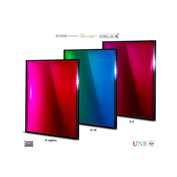 Set de 3 Ultra-Narrowband-Filter-Set 65x65 mm – CMOS-optimized (H-alpha / O-III / S-II)