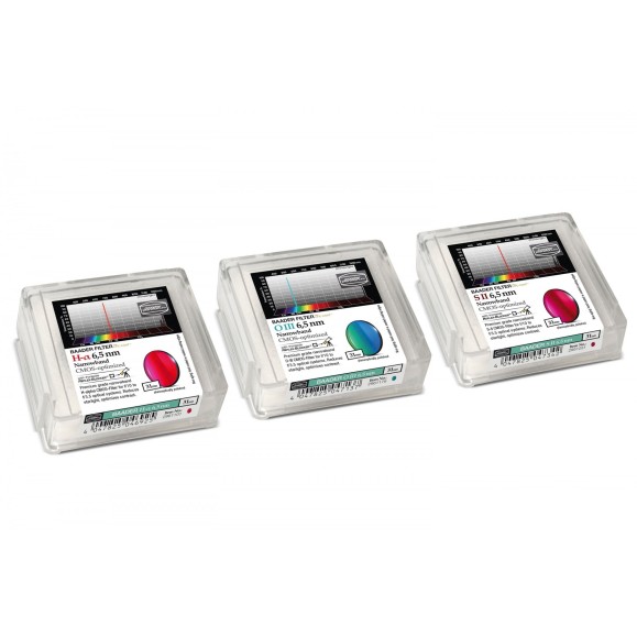 Set de 3 filtros Narrowband Ø 31 mm 6,5 nm CMOS Optimized de Baader Planetarium