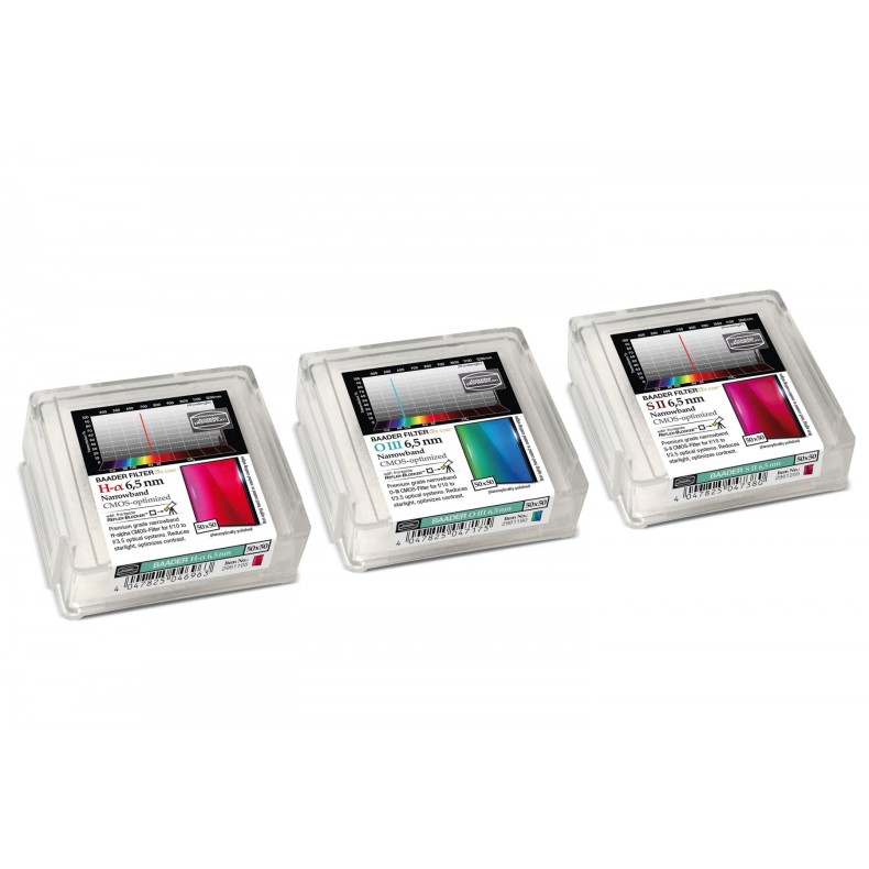 Set de 3 filtros Narrowband 50x50 mm... Set de 3 filtros Narrowband 50x50 mm...
