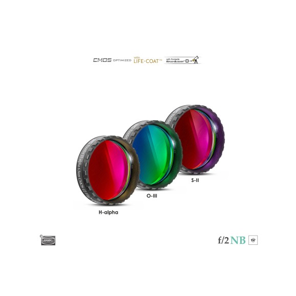 Set de filtros Baader Highspeed 6.5nm Ø 1¼" optimizados para CMOS (H-alpha / O-III / S-II)