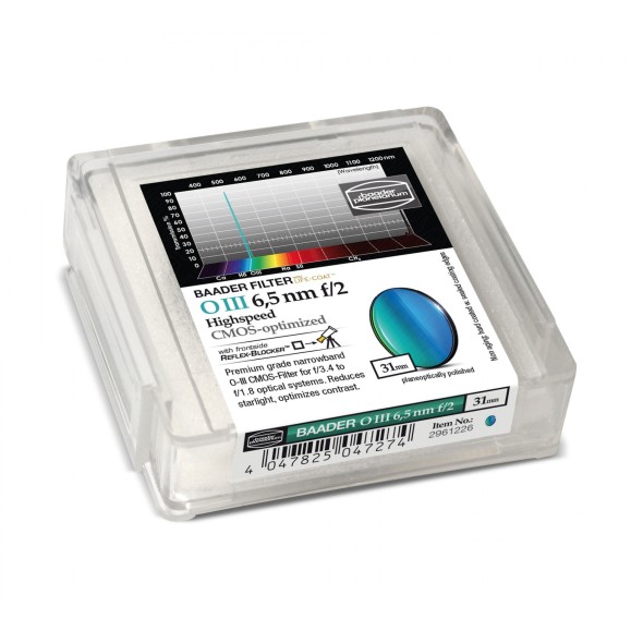Filtro Baader O-III Highspeed 6,5nm 31 mm optimizado para CMOS