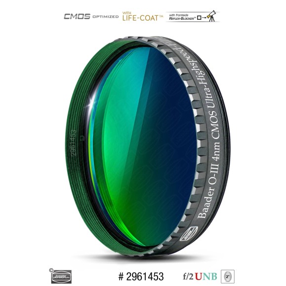 Filtro Baader O-III Ultra-Highspeed 4nm Ø 2" optimizado para CMOS